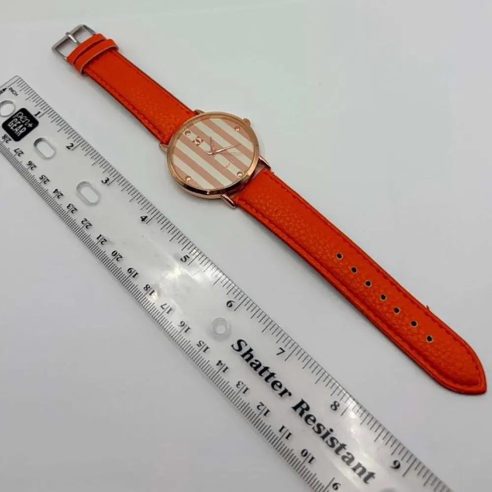 Orange Stripe Men's Watch